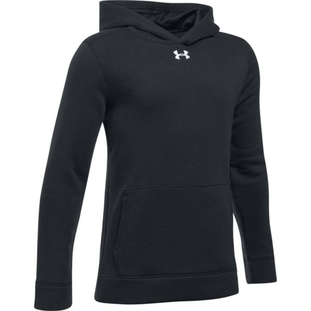 UNDER ARMOUR YOUTH HUSTLE FLEECE HOODIE - LARGE (BLACK)
